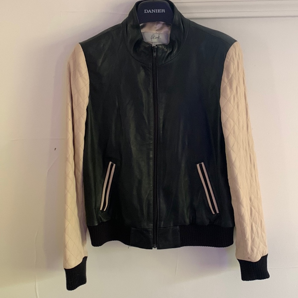 Danier leather varsity jacket sz M